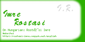 imre rostasi business card